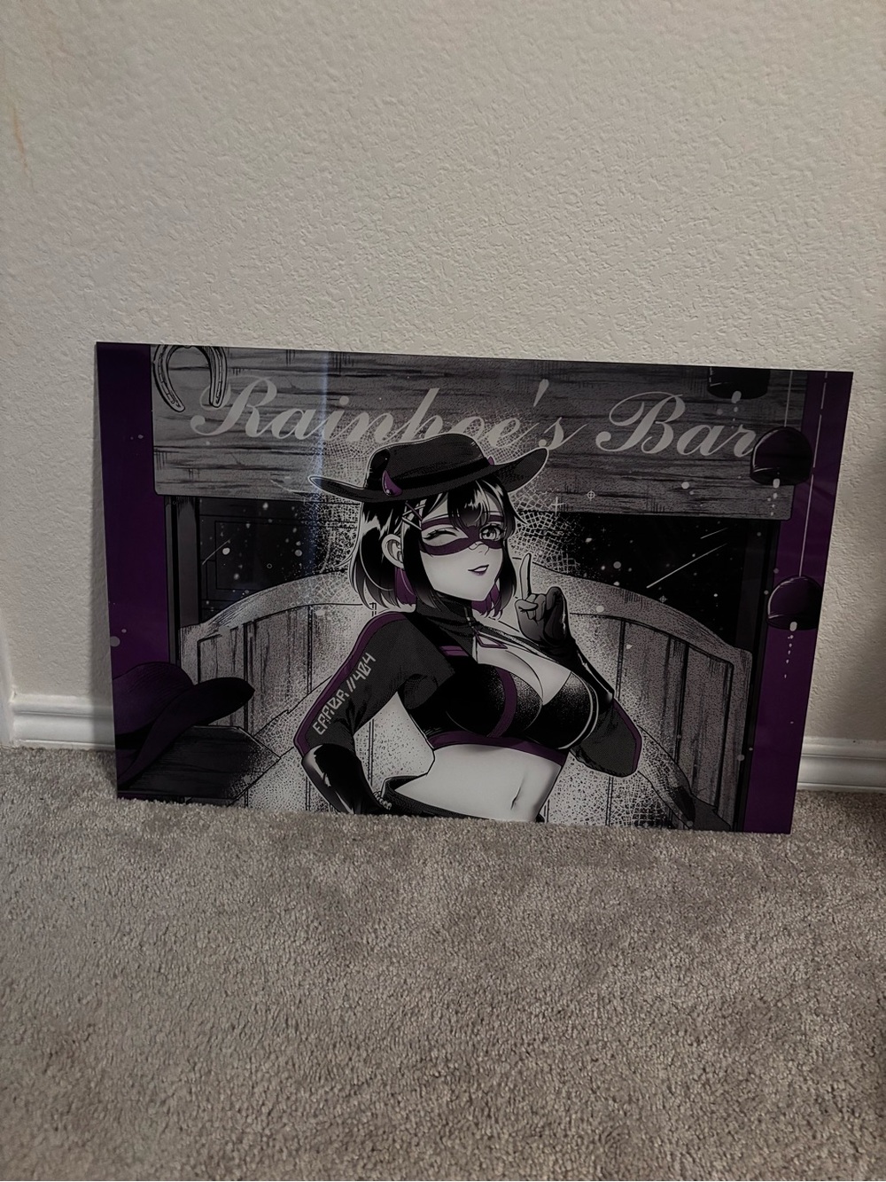 Purple Pop Art Barmaid Wall Art - Unbranded
